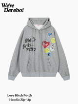 ラブキッチパッチフーディジップアップ