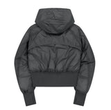 Reversible Check Padded Jacket / Charcoal