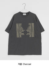 [unisex] ムートレタリングオーバー半袖Tシャツ