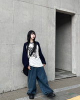 Shino raglan waffle sweatshirt 