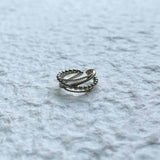 Interlaced Beaded Open Ring