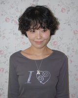 [925SILVER] ADORN HEART RIBBON NECKLACE