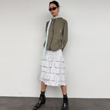 PEONY SKIRT IN W/MELANGE