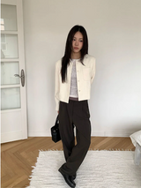 All day semi wide slacks(3color)