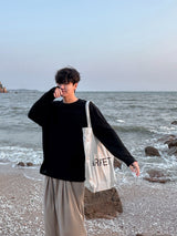 HM リネンルーズフィットロングスリーブ