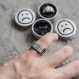 FAITH FADE - Thin Ring Smiley - Silver