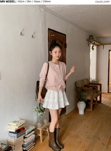 #Lace Tiered Mini Skirt (2color)