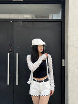 Rué Rue Fringe Snap Beret (2 colors)