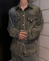 Vintage Western Shirt (Blue)
