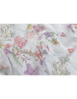 Cherry Blossom Ribbon Frill Floral Chiffon Blouse