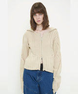 DOUBLE ZIP KNIT HOODIE