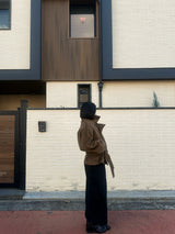 [안감누빔] Caramel double short coat