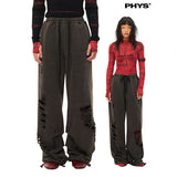 Ripped casual trousers