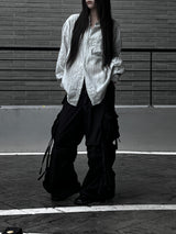 [unisex] オーバーフィットストライプシャツ (2color)