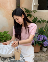Pastel Summer Raglan Short Sleeve Knit (5color)
