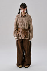 Leather Skirt Belt [Brown]