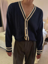 ASCLO College Twist V Cardigan (4color)