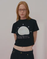 チャーミングシェルクロップTシャツ-BLACK