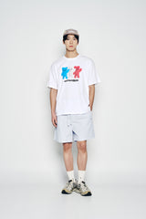 25SS STRIPE SET-UP LOOSE FIT SHORT PANTS BLUE
