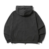 RIVET POCKET HOODIE ZIP-UP