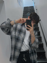 2 Low String Check Shirt (3color)