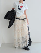 ビンテージアイラブショートスリーブドTシャツ