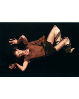 Ribbon Tied Mini Skirt Pants _ BROWN