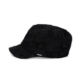 Metal Tip Lace Newsboy Cap / Black