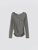 Shirring Layered Tee_Grey