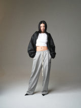 BLACK HOODED JACKET