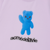 25SS エイリアンベアクロップショートスリーブTシャツ ライトパープル