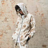 RELABEL 24SS ‘Station Mud Dye’ ダートウォッシュセメントダイデタッチャブルダブルフードルーズスウェットシャツ