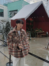 3 TAP Hairy Wool Check Jacket (2color)