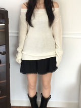 ネフオフショルダーニットウェア (3color)