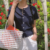 ダインボタン半袖Tシャツ
