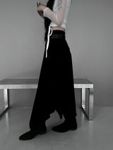 [set] belt shadow wrap skirt (2color)