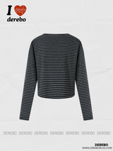 Stripe cardigan wrap banding casual pants