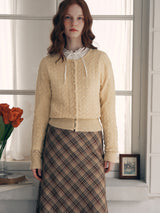 SKASHI BUTTON CARDIGAN BUTTER