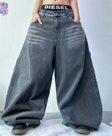 STRAP BALLOON WIDE DENIM🖤💙 - 2 COLORS