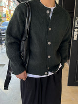 Brush wool cardigan