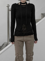 Seron Muffler Knit T-shirt
