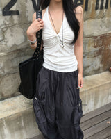 Cubic twisted sleeveless