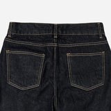 Button Curved Denim Pants
