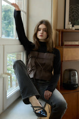 IRIS TOP / BROWN