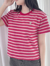 シンボルマルチストライプハーフTシャツ
