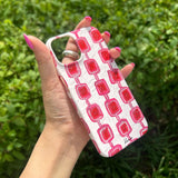 [ Pink cube pattern ] Hard Case