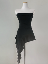 Roccoa Long Frill Top (black)
