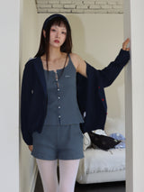 ストライプジャージベスト (BLUE)