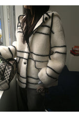 Style Hooded Wool Suede Coat
