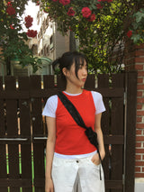 Ribbed mock neck sleeveless (5color)